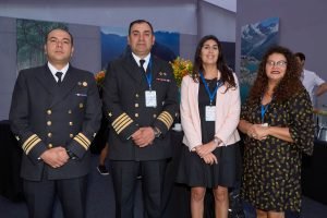 Esteban Ávila - Cap. De Corbeta, Juan Gajardo - Cap. De Navío, Leyla Miranda y Angélica Pino